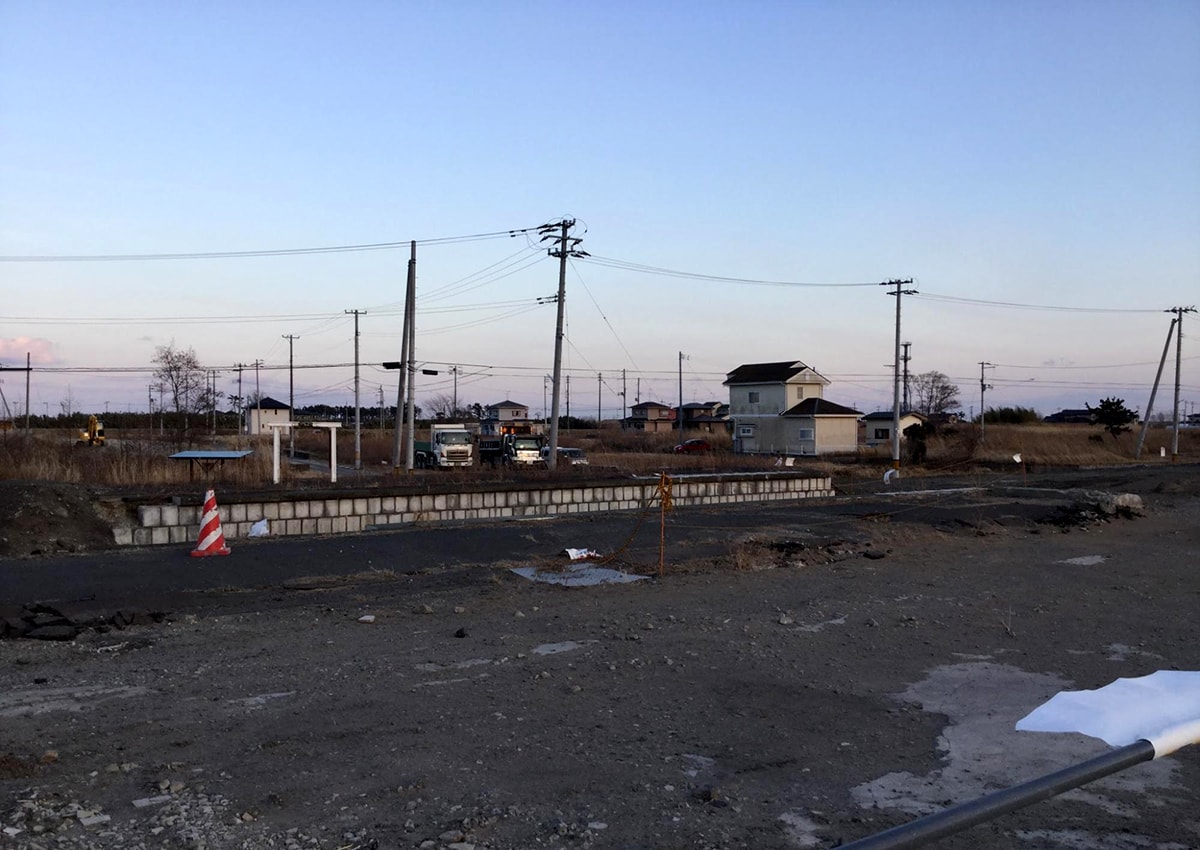 
旧山下駅跡地。周辺は整備工事中の写真